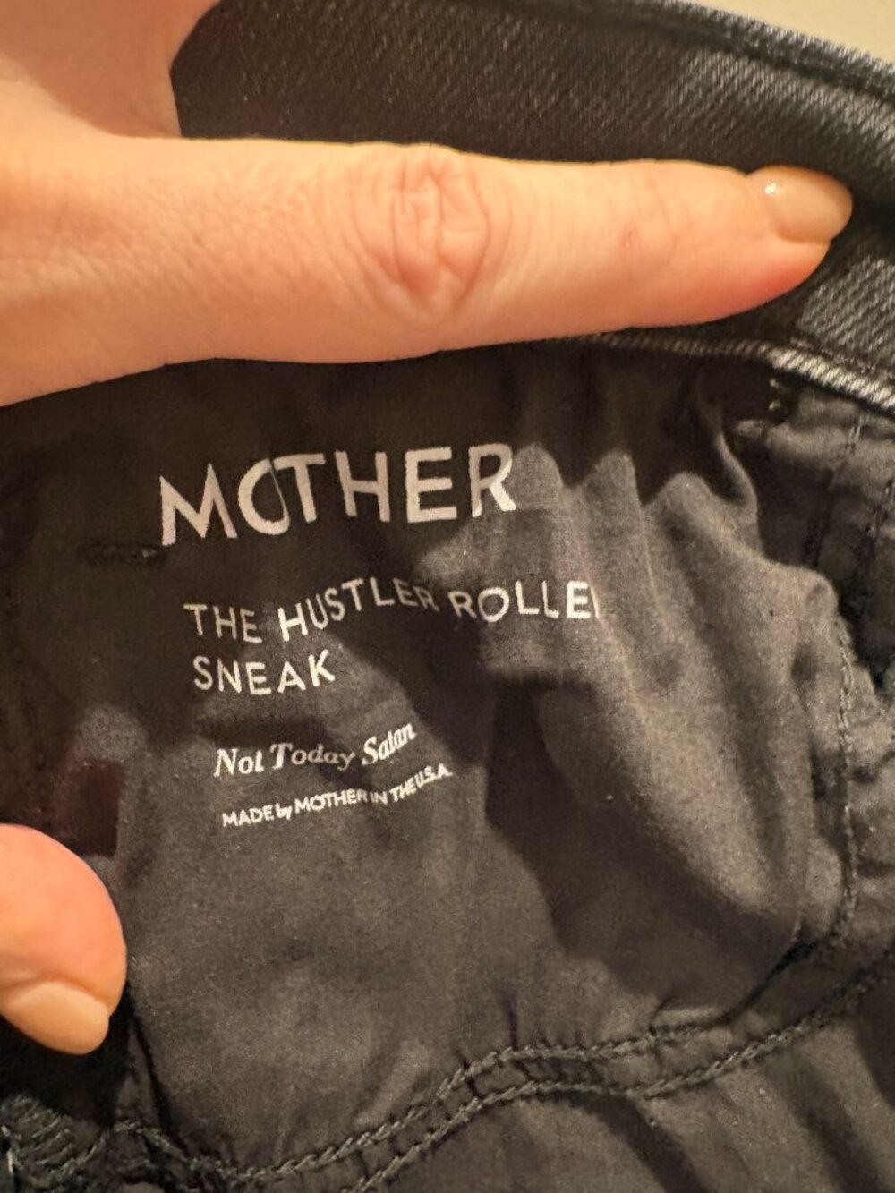 MOTHER The Hustler Roller Sneak High-Rise Wide-Leg Jeans - color Not Today Sata - Picture 4 of 6